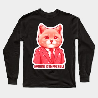 Nothing Is Impossible Cat Long Sleeve T-Shirt